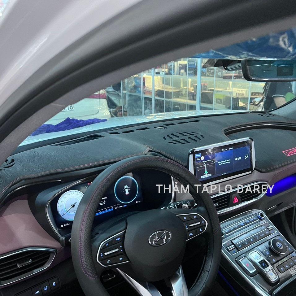 Thảm taplo Hyundai Santa Fe sau khi trải