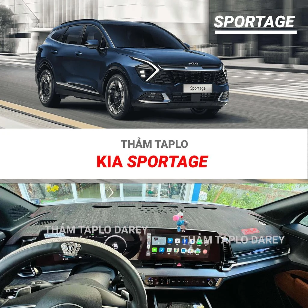Kia Sportage trước khi trải thảm taplo